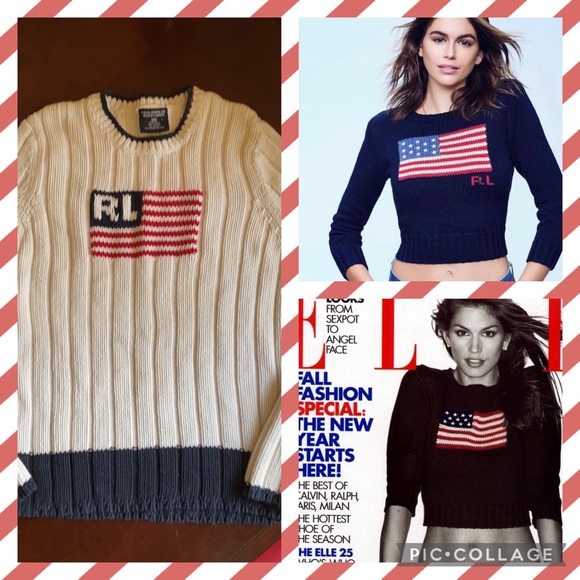 Polo Ralph Lauren Sweaters - SALE 🚨 BNWOT VINTAGE Polo Jeans CO Ralph Lauren Flag Sweater